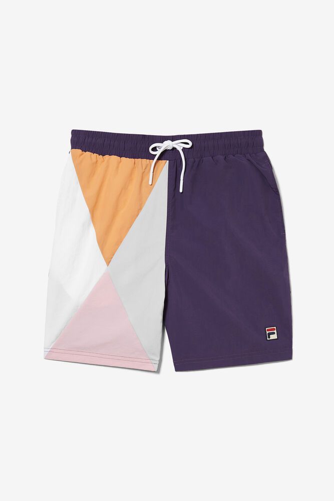 Fila Shorts Mens Purple Frazer Printed Swim - Ireland 62703-JUVI